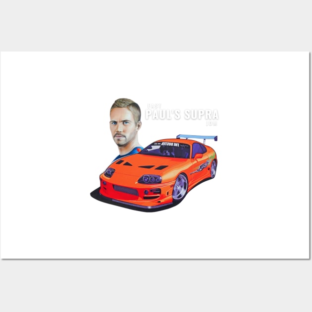 Paul walker's supra ( fast and furious ) Wall Art by MOTOSHIFT